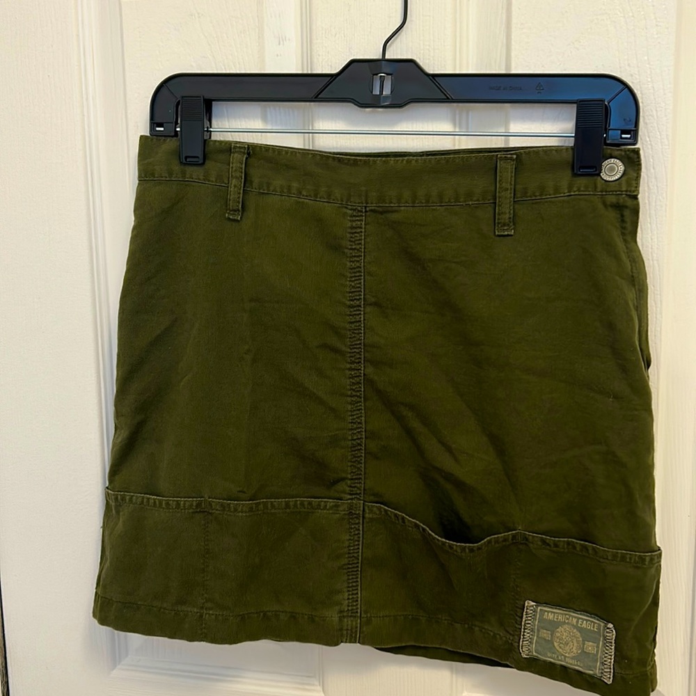 Vintage Y2K Army Green Cargo Skirt